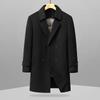 Debinze Men's Plus Size Mid-Length Wool Overcoat with Detachable Down Liner