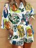 European and American fashion trends National short-sleeved shirts and shorts set MB1 + MA1