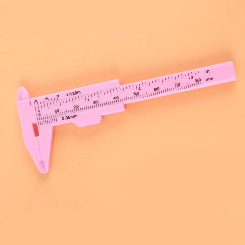 Portable 80mm Plastic Eyebrow Measuring Vernier Caliper Tattoo Microblading Caliper Ruler Permanent Makeup Measurement Tools