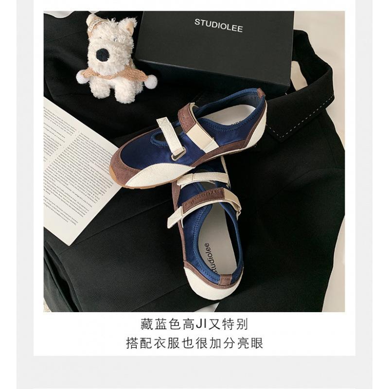 

Кожаные балетки Мэри Джейн женские с внутренней высотой 3 см, на липучках, разноцветные, повседневные спортивные туфли новые 40 темно-синий