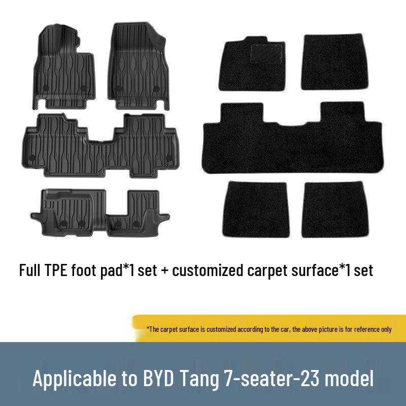 Eco-Friendly TPE Floor, Trunk, and Backrest Mats for BYD Series Cars