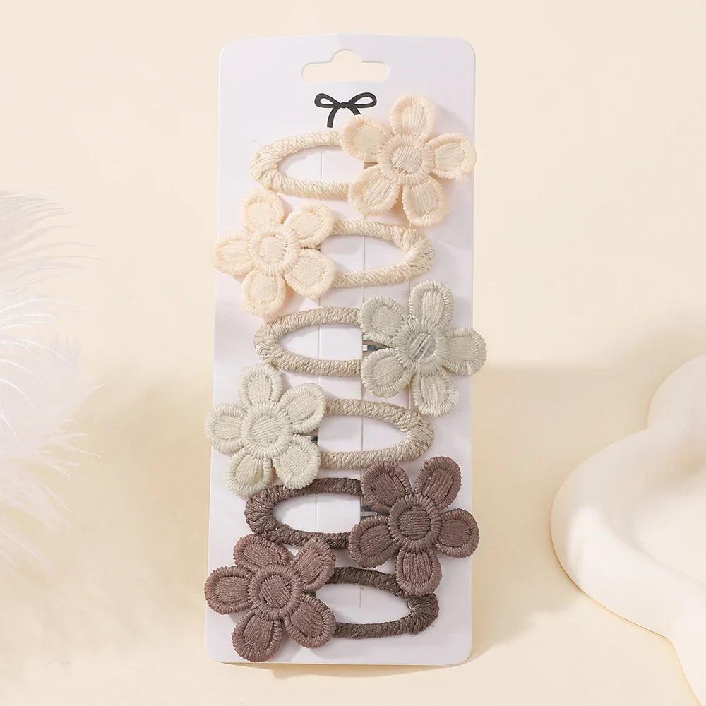 6 Stück/Set Niedliche Gänseblümchen Haarspangen für Baby Mädchen Hübsche Pony Seitenklammern Haarnadeln Prinzessin Haarspange Kinder Haarschmuck