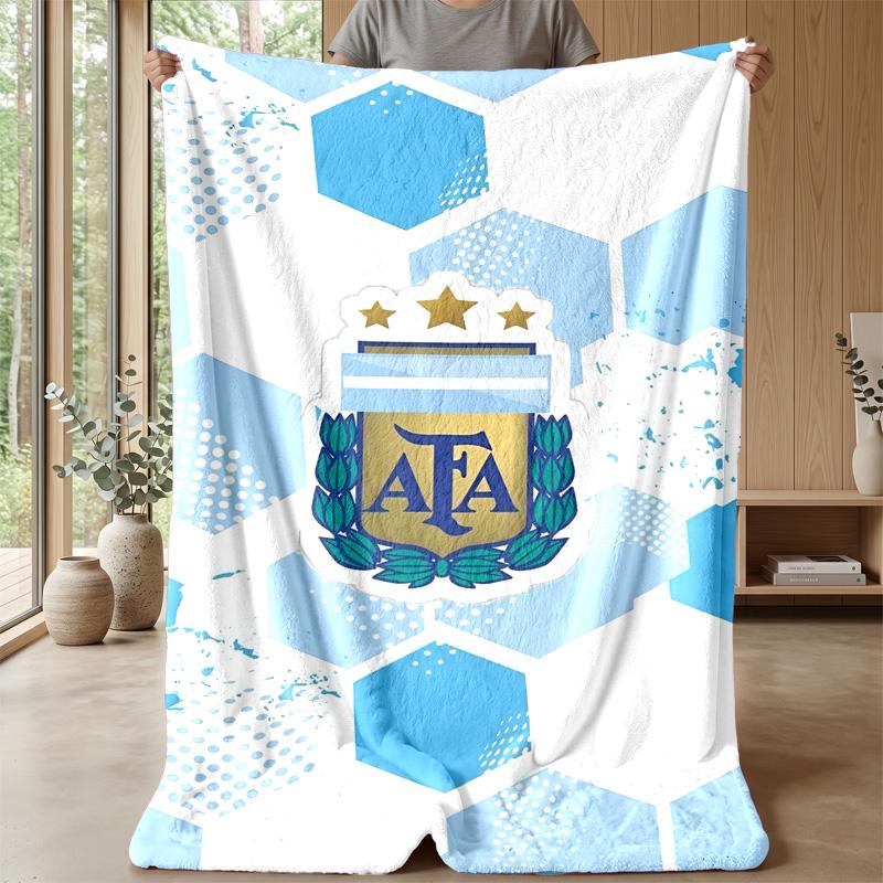 Argentina national football team Theme blanket Soft Flannel Fleece Blanket Warm Lightweight Throw Blanket for Home Sofa Bed