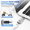 USB4.0 Thunderbolt3/4 Magnetic USB C To Type C Adapter 240W 40Gbps Fast Charging Magnet Charge Converter Cable 8K@60Hz Adapter