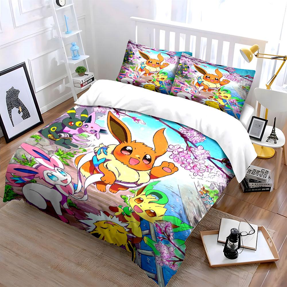 Charming creatures under blossoms Bedding sets Duvet covers Pillowcases(1* Duvet Cover 2* Pillowcases without duvet insert)