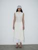 Text Room Emma Shirred Skirt_White