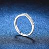 NeeTim Moissanite Ring 925 Sterling Silver with White Gold Plated Full Diamond Band Engagement Wedding Bridal Rings for Women