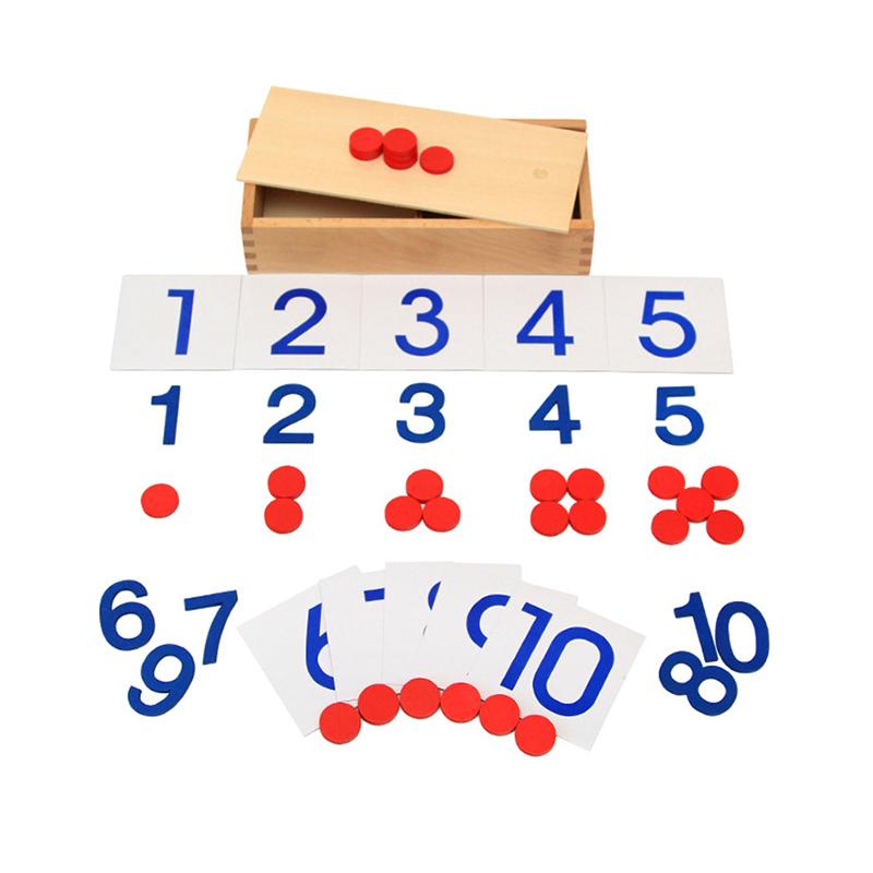 Baby Toy Montessori Cards & Counters Math Number Early Childhood Education Preschool Training Kids Toys Brinquedos Juguetes