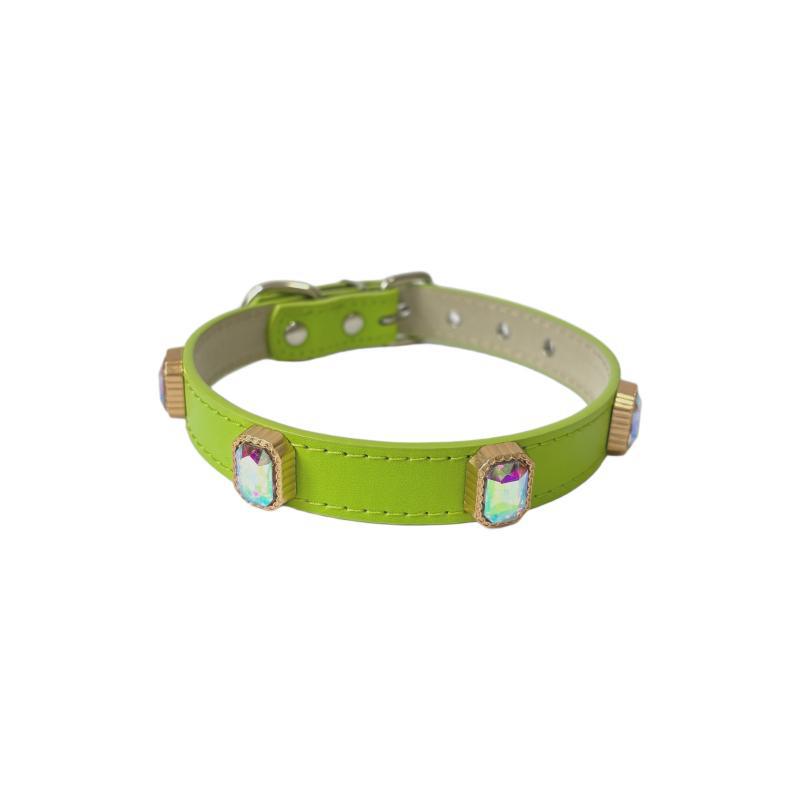 Rhinestone Pet Collar Set: High-End Leather Collar & Leash for Large Dogs