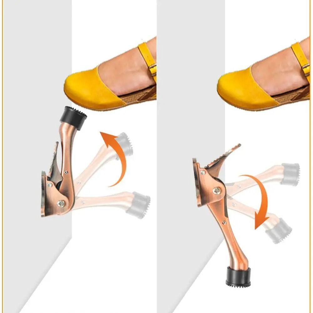 Heavy Duty Foot-Operated Door Stopper Adjustable Wall Mounted Door Holder  Home