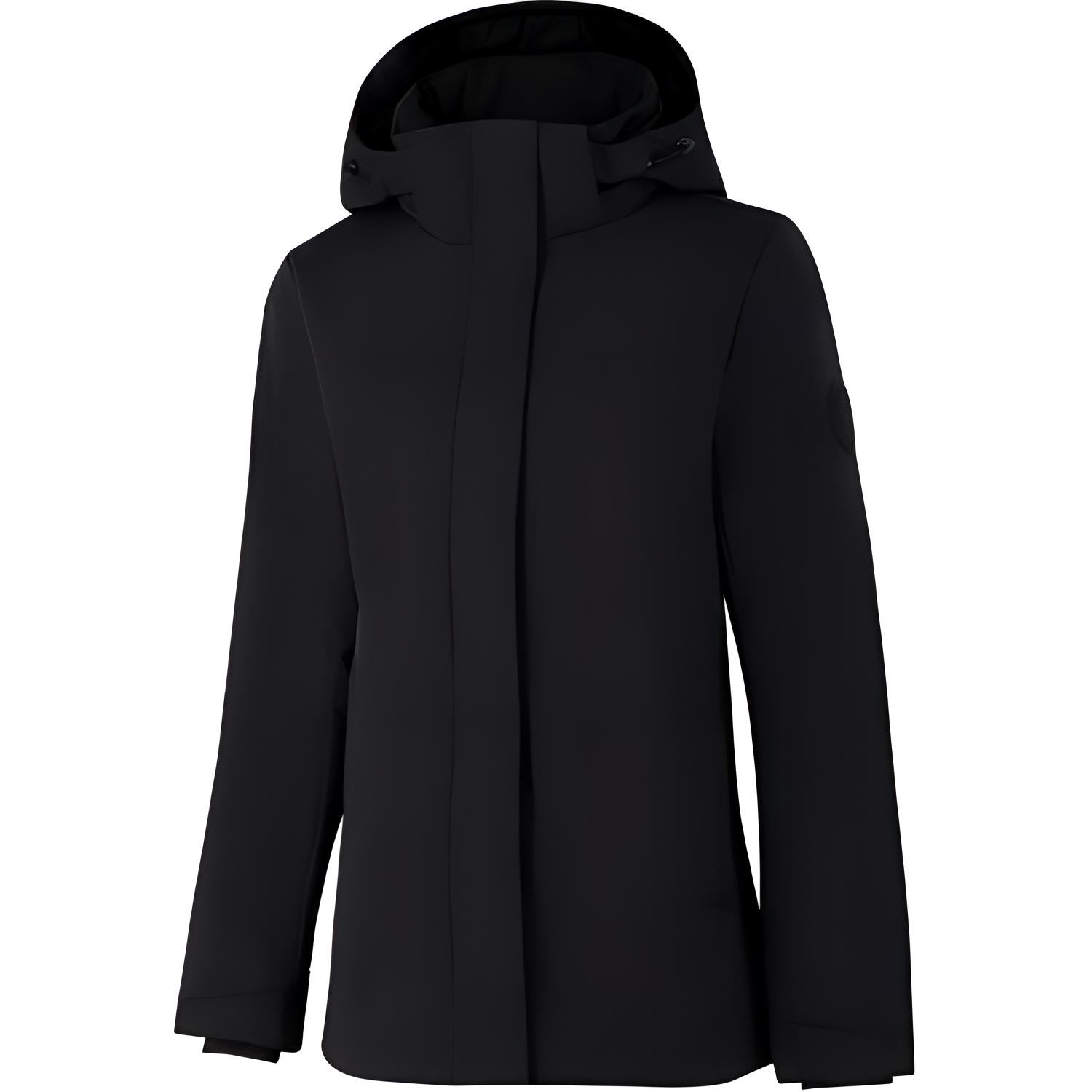 

Li-Ning Solid Color Zipper Hooded Short Down Jacket Women Jackets Black AYMU292-5 S