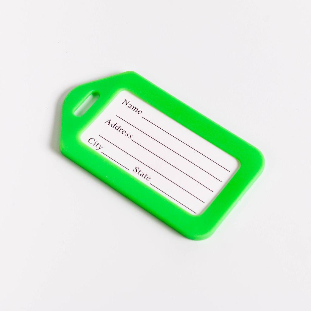 Bunter Flugzeug-Gepäckanhänger - Strapazierfähiges Namensschild aus Kunststoff für Koffer auf Reisen