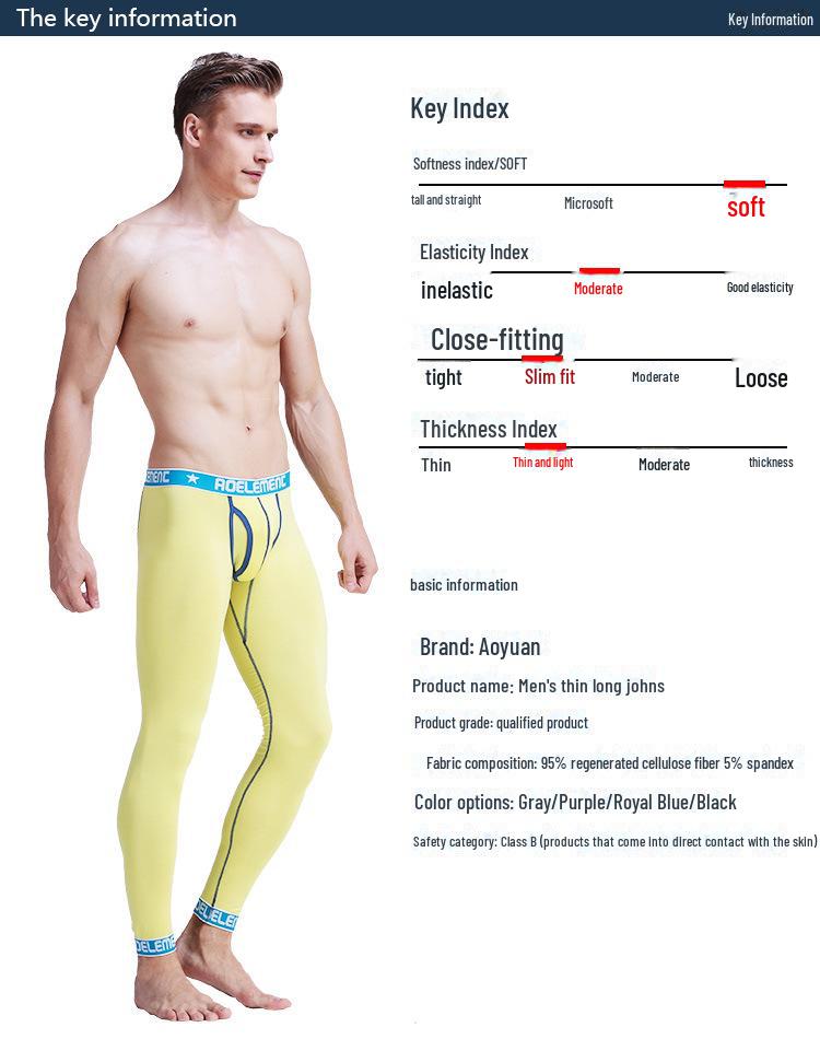 Leggings Térmicos de Algodón y Lana de Corte Slim para Hombre