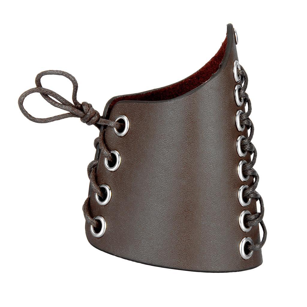 2pc PU Leather Gauntlet for Men Women Wristband Wide Bracer Arm Cuff