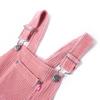 Robe salopette pour enfants velours côtelé rose clair 92/104/116/128/140