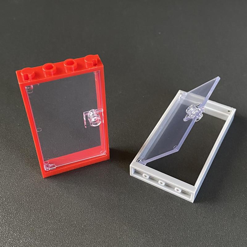 Blocco da costruzione applicabile Blocco da costruzione a piccole particelle Accessori da costruzione 60616 Vetro 60596 1X4X6 Telaio porta 6064030