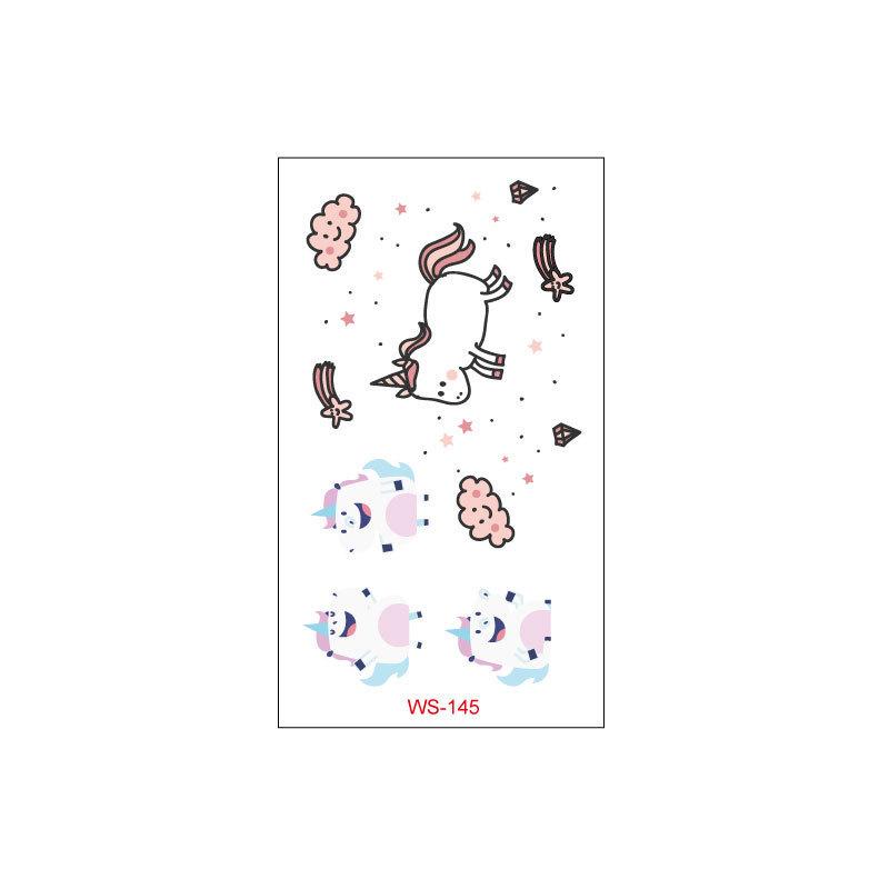 Cross Border Children's Cartoon Unicorn Tattoo Sticker Waterproof Long-lasting Fun Cute Sweat Resistant