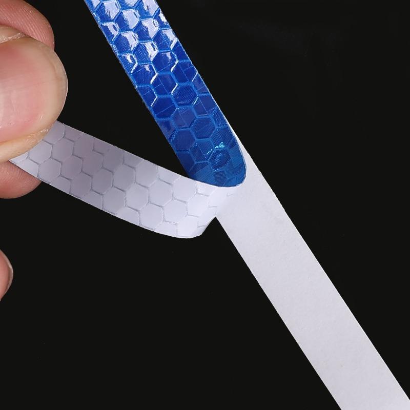 1cm*8m Reflektierende Klebebänder Reflektoren Warnband Nachtsicherheitsaufkleber Weiß Rot Orange Grün für Fahrrad Auto