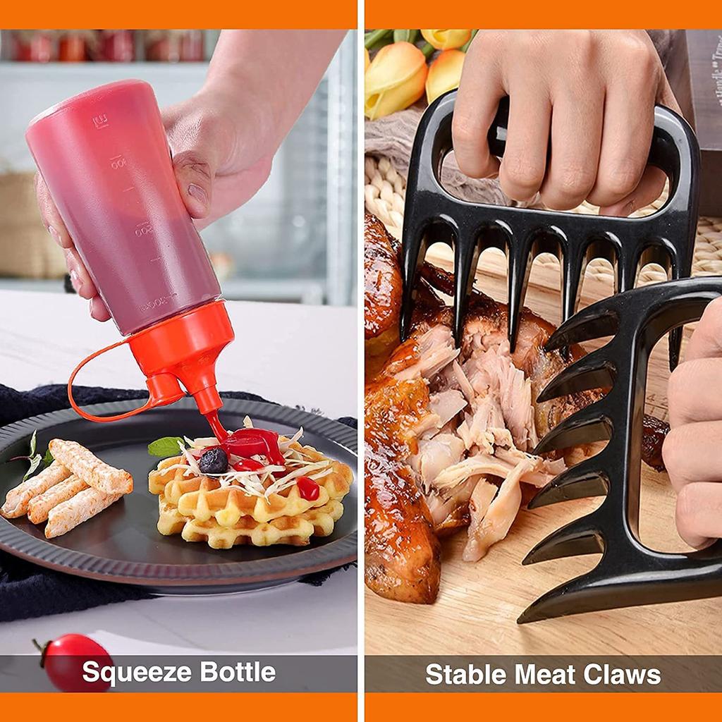 25-piece & 39-piece Sets Stainless Steel Handle Outdoor Kitchen Grill Set Barbecue Accessories BBQ Tool with Oxford Cloth Case