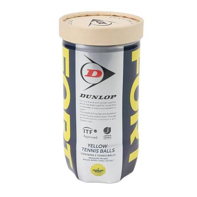 Dunlop DUNLOP Tennis Balls DUNLOP FORT (Dunlop Fort) 2 Balls Per Can DFFYL2TIN