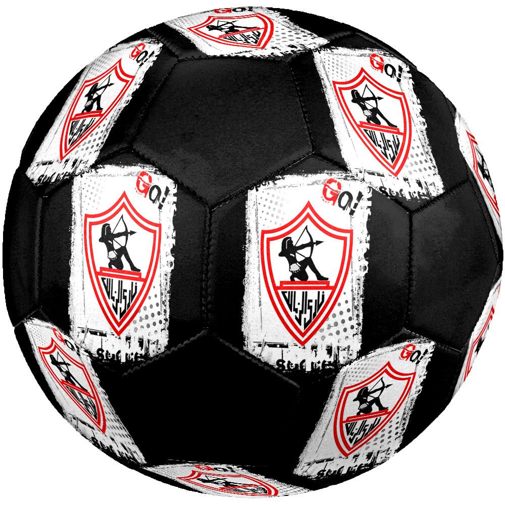Zamalek SC Logo Size 5 Soccer Ball, Machine-Stitched PVC, Durable & High Bounce, All Ages Fit, Fan Merchandise, Matches & Outdoor Use.