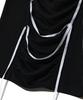 PEACE MAKER Ribbon Shirring Tee (Black)