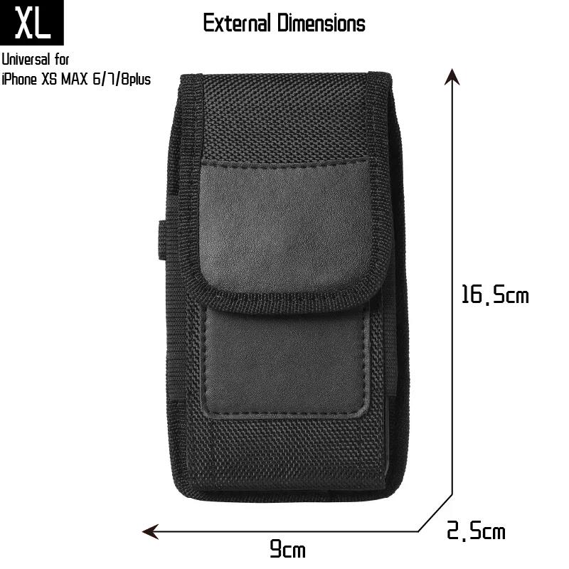 Hot sale Mobile Phone Waist Bag Men Women Small Nylon Cell Holster Storage Fanny Pack Purse with Belt Loop Bum 4 Size