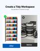 3D Printer Filament Storage Rack, 7 Tier Heavy Duty Storage Shelves for 3D Printing Filaments, Filament Spool Holders Racks for 3D Printing Studio,