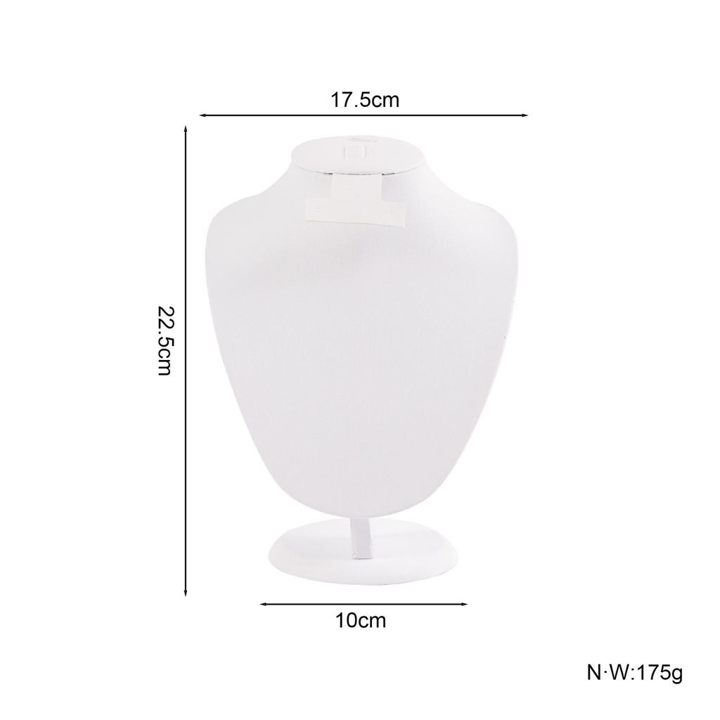 Velvet Necklace Display Stand Set - Jewelry Mannequin for Pendants