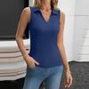 Women's Summer Casual V Neck Sleeveless Solid Color Tight Tank Top Fashion Trendy Top
