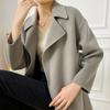 Women Wool Coat TIDENOVEL 100% Wool Autumn Wool Long Coat Handmade Loose Pea Coat Winter Warm Wool Long Jacket Cashmere Overcoat