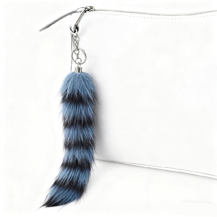 Multi Colored Furry Keychain Foxes Tail Shape Ergonomic Design Compact Portable Solution For Home Office And Outdoor Use