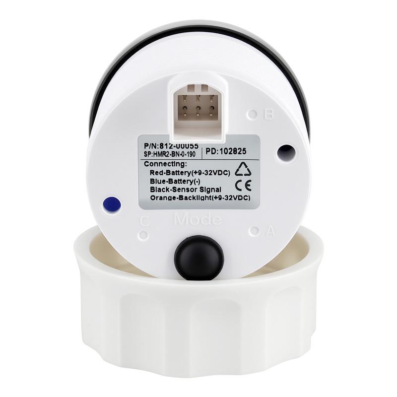 ZMFJH 0-190ohm Waterproof Boat Marine Rudder Angle Indicator 8 Color Backlight 52MM Rudder Angle Gauge Meter STBD-PORT 12V24V