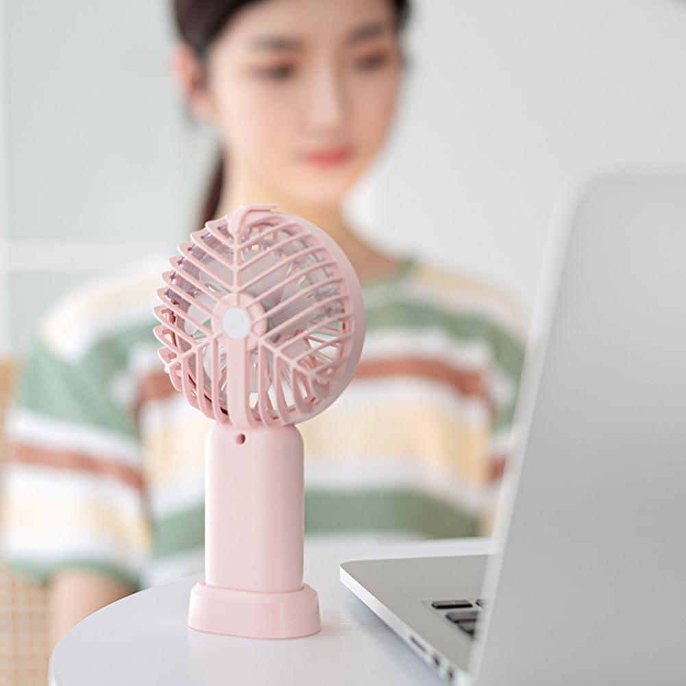 Handheld Charging Small Fan Humidification Mini USB Portable Desktop Bedside UniversalPink 178 x 92 x 40mm