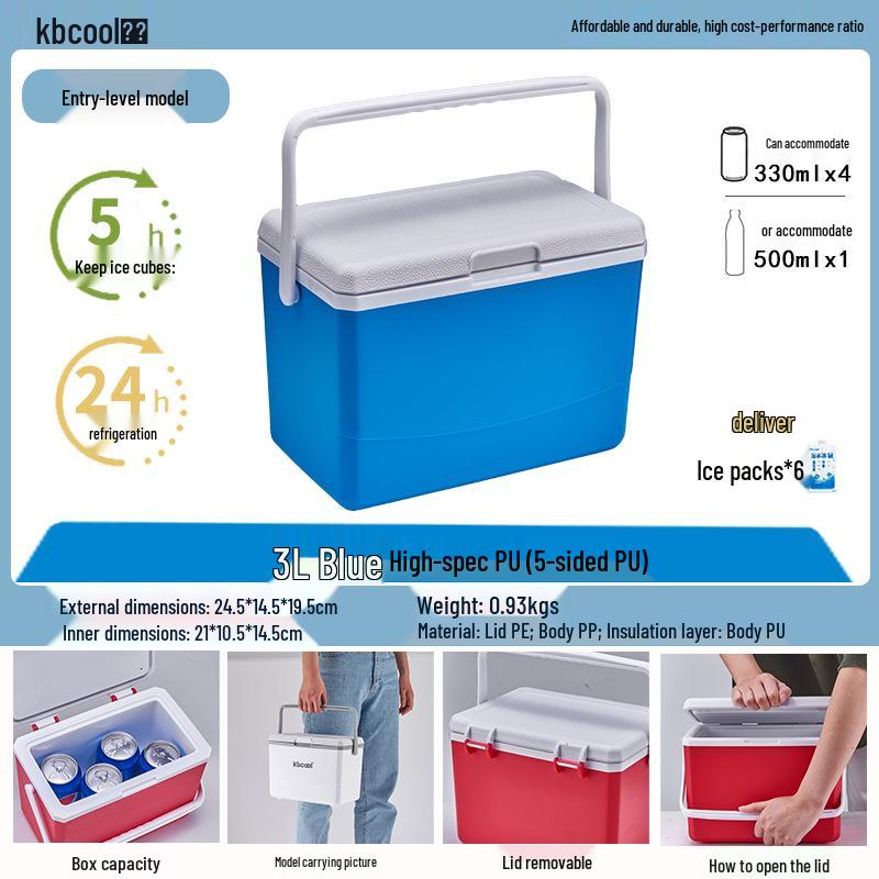Kebao KBCool Insulated Ice Box Cooler for Camping, Ice Cream, Breast Milk & Fishing