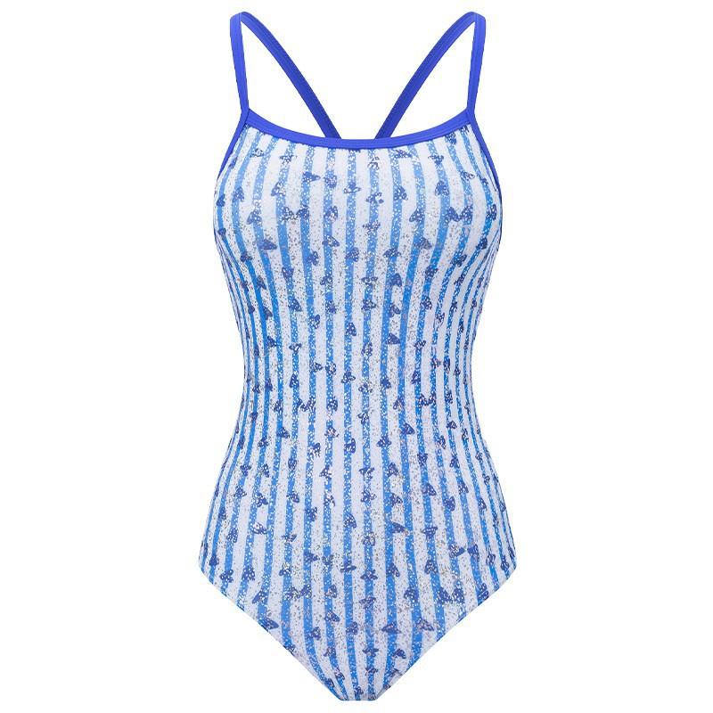 Low-split Racing Swimsuit Women's Swimming Pool Sports Training One-piece Triangular Belly Cover Slimming Hot