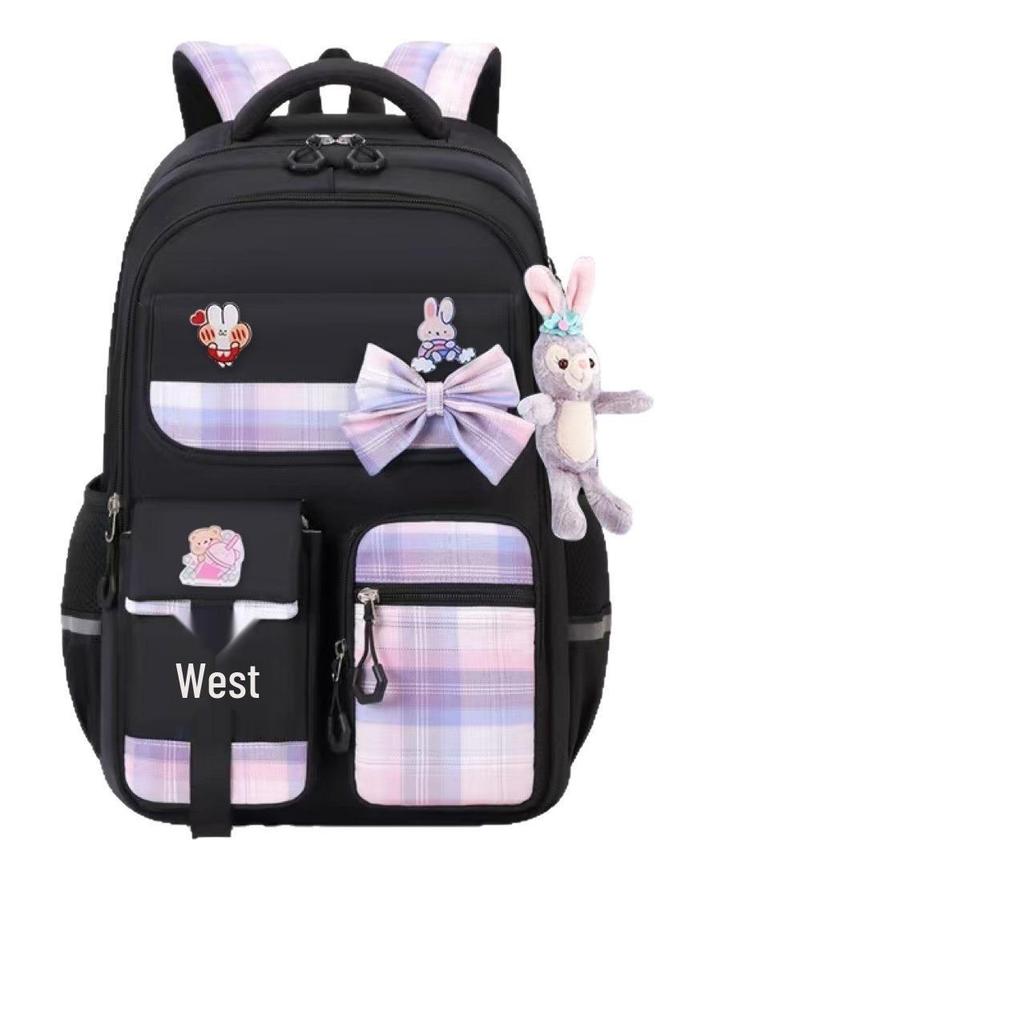 2025 High-Capacity, Dirt-Resistant Schoolbag: Lightweight Trolley Backpack for Middle/College Students