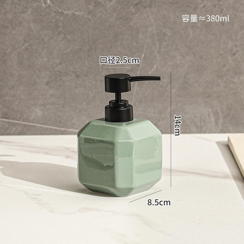 380ml   soap dispenser Ceramic lotion bottle hotel household hand soap shampoo body wash dispensing bottle bathroom press bottle