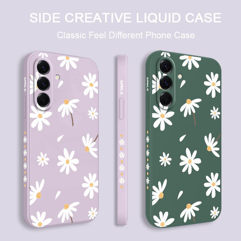 Plain Daisies Phone Case For Samsung Galaxy A37 A57 Liquid Silicone Cover