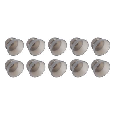 10PCS Hearing Aid Domes 12mm0.5in Double Layer Soft Silicone Washable Removable Anti StaticBlack