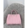 Borsa da giardino cucita a mano con filo cerato, ferramenta interamente in acciaio, borsa da donna portatile in pelle bovina primo strato con motivo a collo di mucca Ntogo