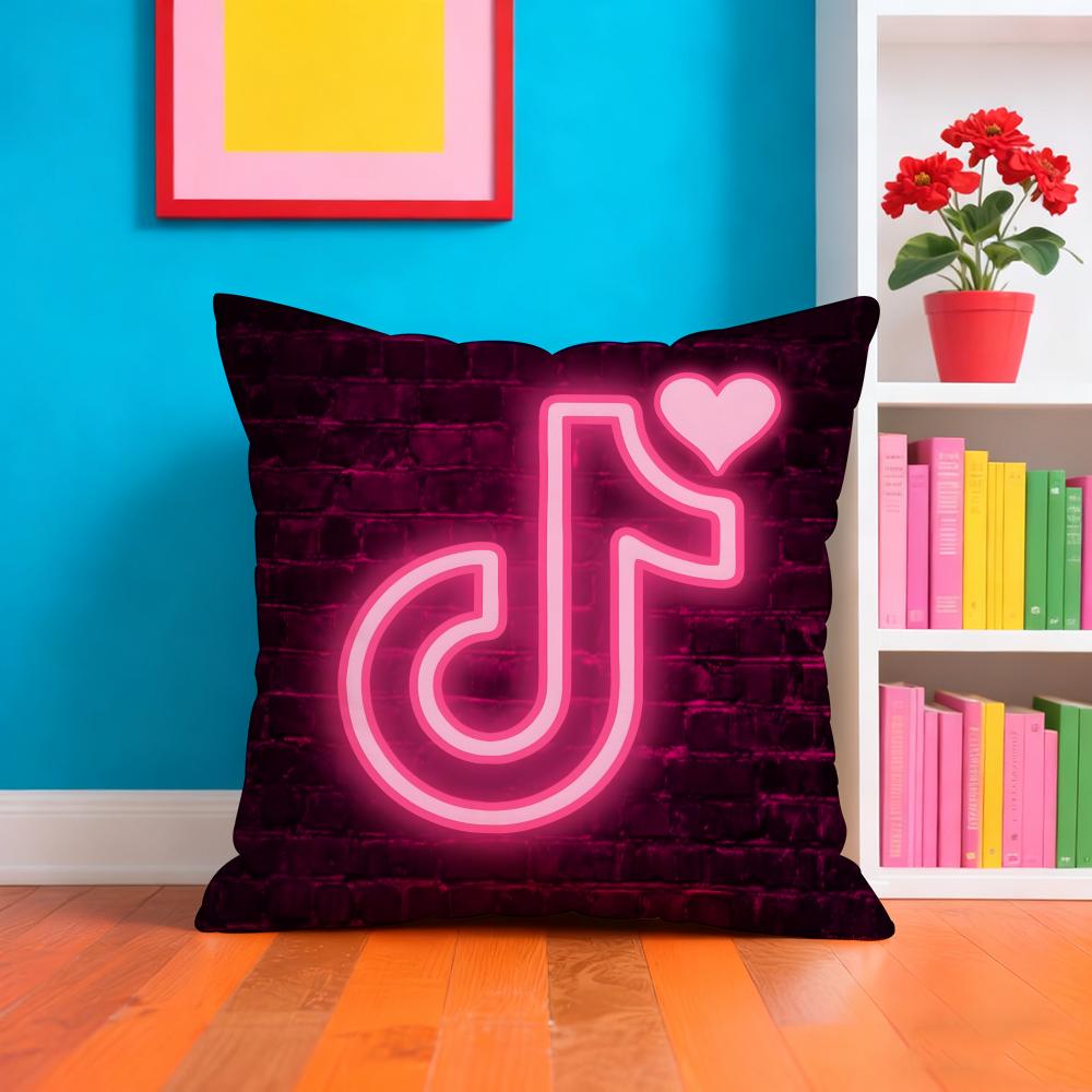 T-tik-t-Tok Fashion Pillow Case Pillow Case Plush Fabric Soft Double Sided Print Home Sofa High Quality Cushion