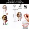 Car Rearview Mirror Ornament 2D Flat Hanging Pendant with Lanyard Easy To Hang Backpack Keychain Decoration