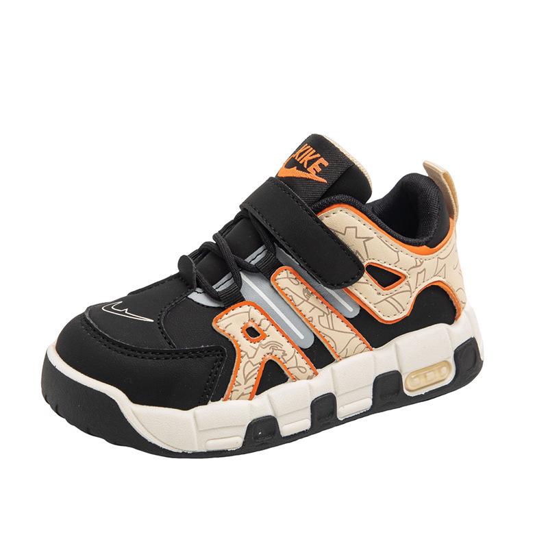2025 Autumn Men's & Children's Non-slip Leather Sports Shoes: Korean Style, Soft Sole, Casual Dad Shoes