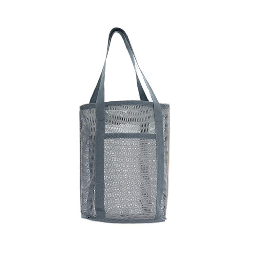 

Корзины для пляжных игрушек большой вместимости, переносная сумка-мешок на шнурке для хранения ванных принадлежностей, дорожная сумка-тоут для стирки, для улицы Grey S