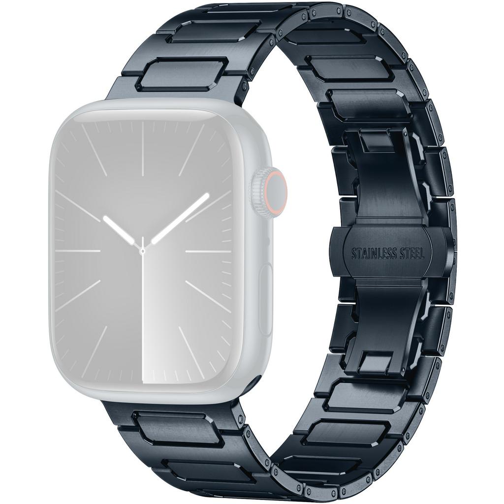 H-Link Farbiges Metallarmband für Apple Watch Series 10 Ultra 9 8 7 SE 6 5 4 3 2 1 46mm 49mm 45mm 44mm 42mm Faltschließe Uhrenarmband