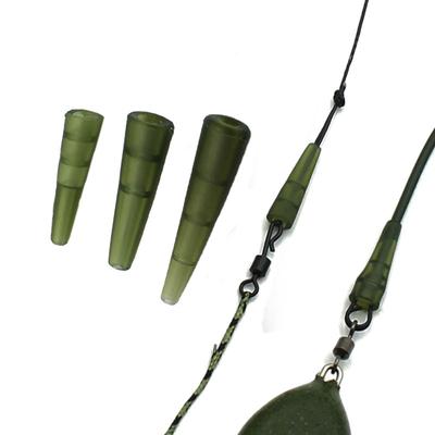 20PCS Micro Carp Fishing Accessories Soft Anti Tangle Sleeve Tail Rubber Cone for Chod Helicopter Rig Fishing Method Feeder Tool