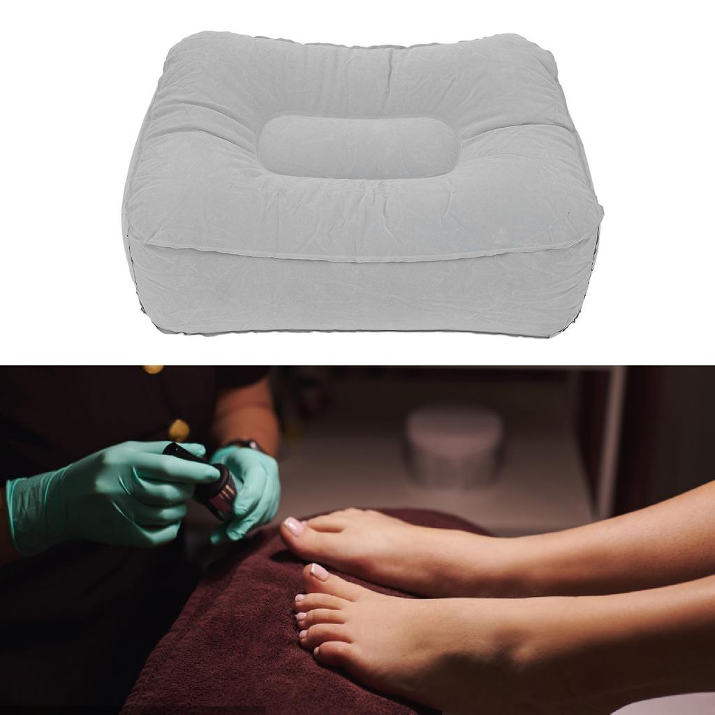 Inflatable Foot Rest for Air Travel Multifunctional PVC Flocking Portable Leg Rest Pillow