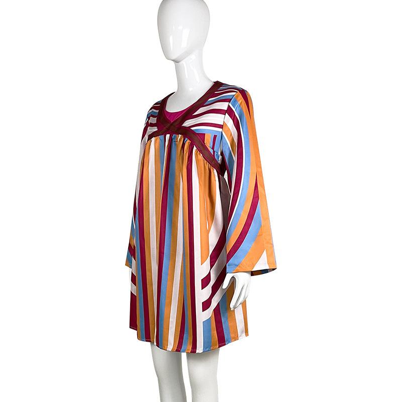 Wanda Maximoff Cosplay Dress, WandaVision Retro Striped Casual Dress for Halloween Cosplay Party