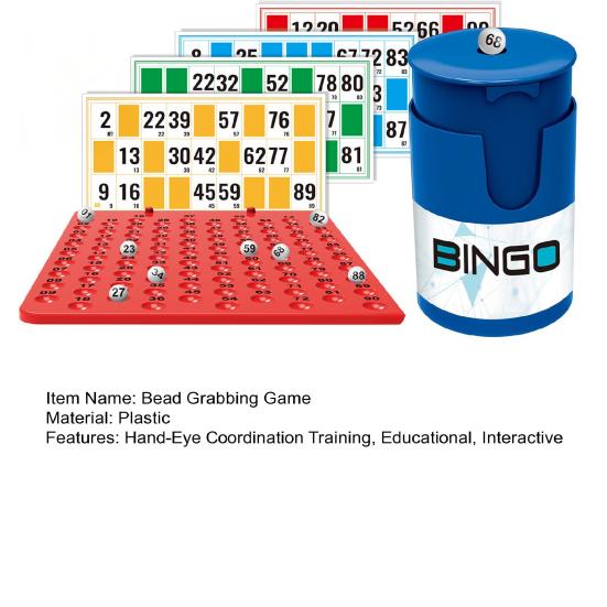 Schnelles Perlen-Greifspiel Hand-Auge-Koordination Konzentrationstraining Farbenzuordnungs-Bingo-Spiel Gruppenparty Familienabend Interaktives Brettspiel